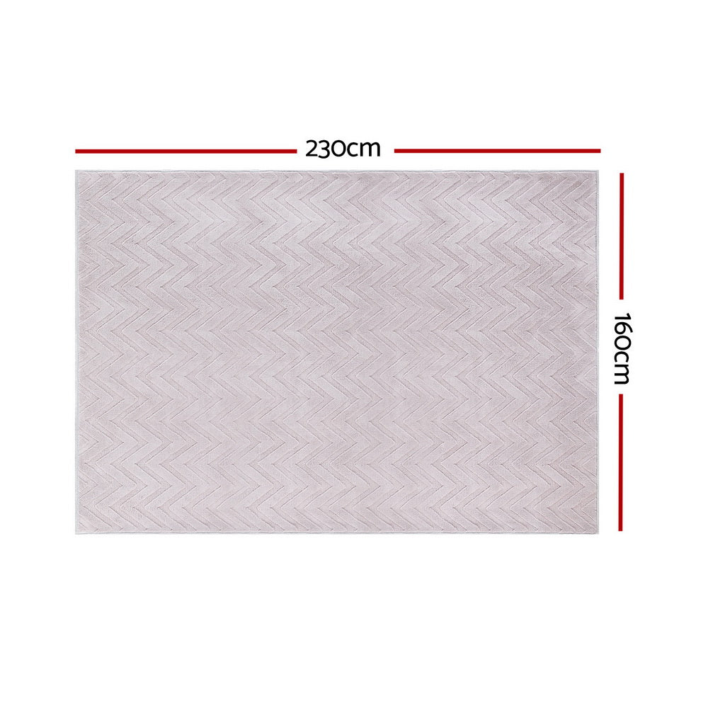 Floor Rugs 160x230cm Washable Area Mat Large Carpet Microfiber Ripple