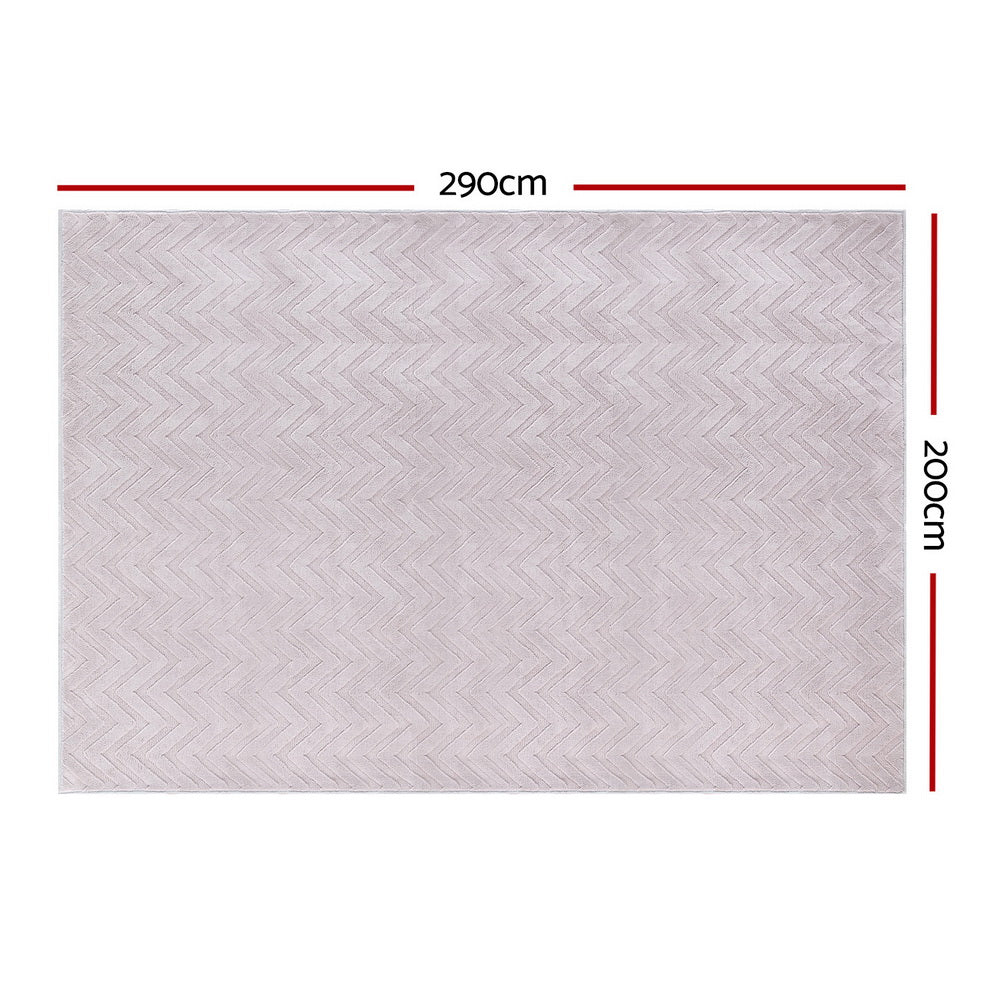 Floor Rugs 200x290cm Washable Area Mat Large Carpet Microfiber Ripple