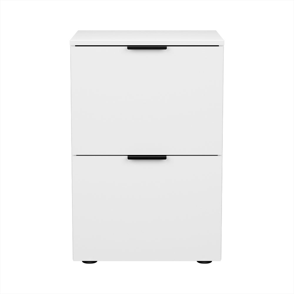 Filing Cabinet Files Storage Office Shelves File Organiser White 2 Drawer