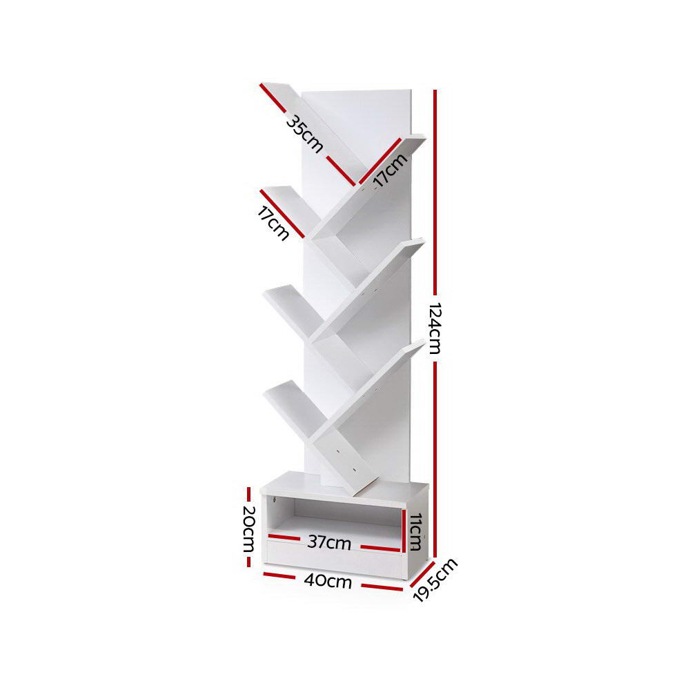 Tree Bookshelf 7 Tiers - ECHO White