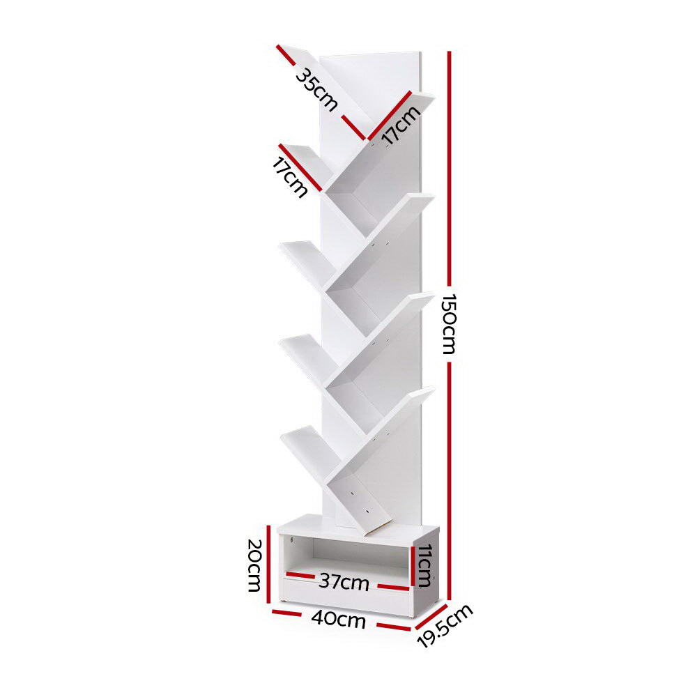 Tree Bookshelf 9 Tiers - ECHO White