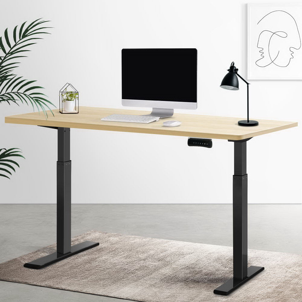 Standing Desk Motorised Dual Motor White Oak 140CM