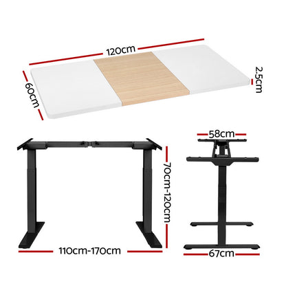 Standing Desk Motorised Electric Dual Motor 120CM