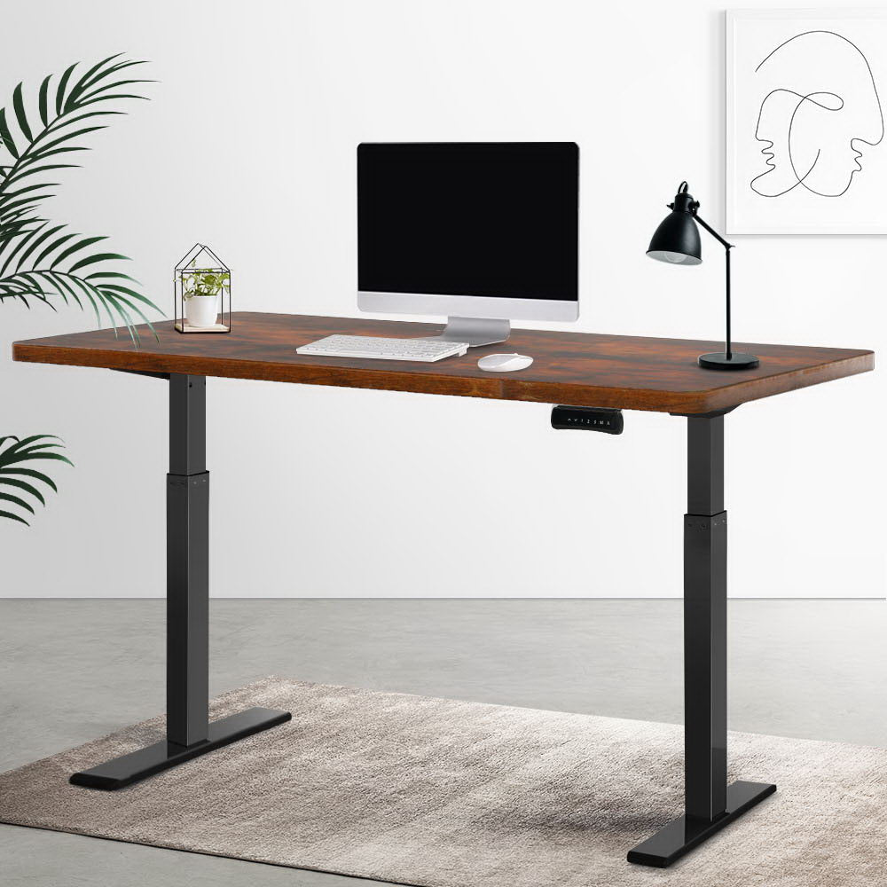 Standing Desk Motorised Dual Motor Walnut 120CM