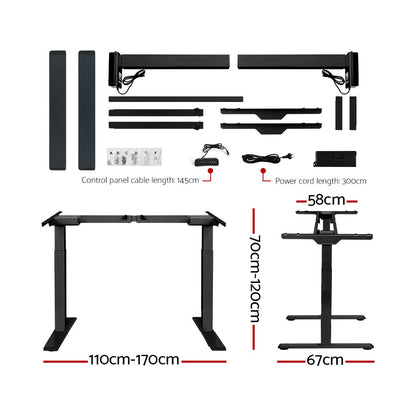 Standing Desk Motorised Dual Motor White 120CM