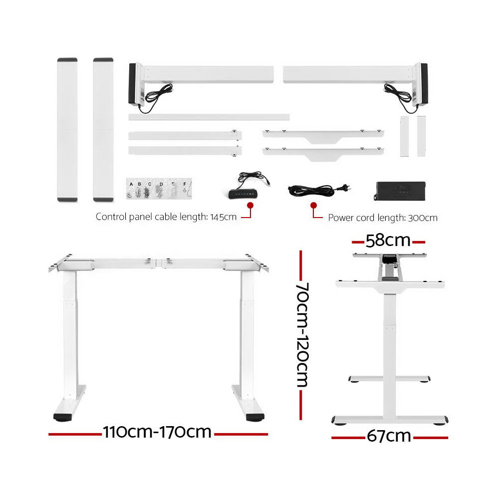 Standing Desk Motorised Dual Motor 120CM Black