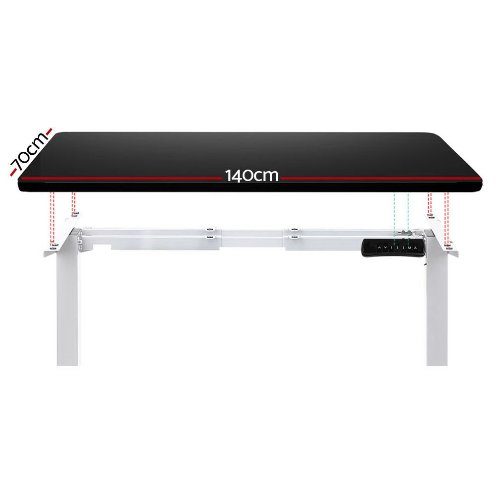 Standing Desk Motorised Dual Motor 140CM Black