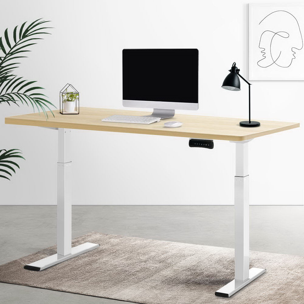 Standing Desk Motorised Dual Motor 120CM White Oak