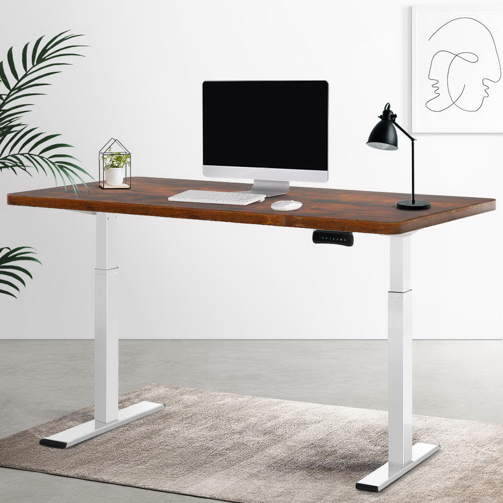 Standing Desk Motorised Dual Motor 120CM Rustic Brwon