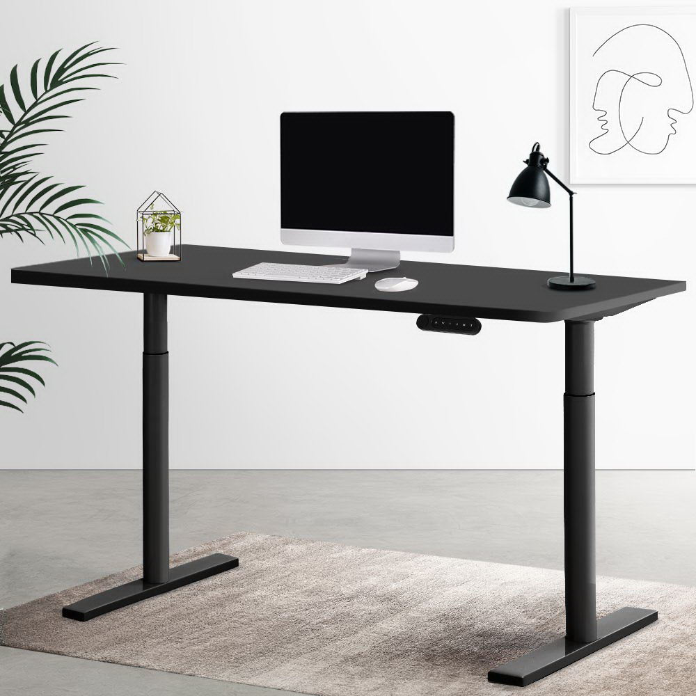 Standing Desk Motorised Electric Dual Motor Black 140CM