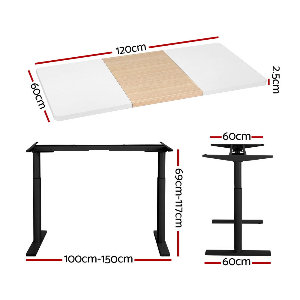 Standing Desk Motorised Electric Dual Motor 120CM