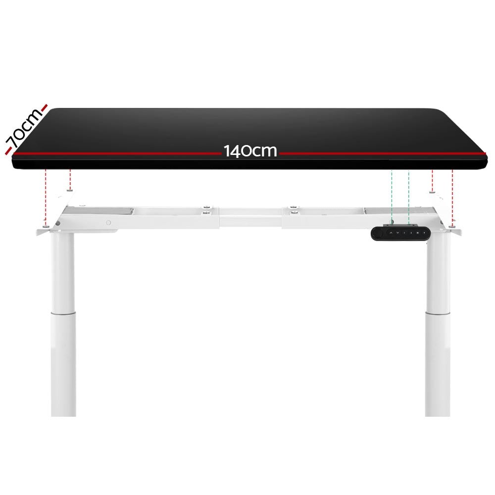 Standing Desk Motorised Electric Dual Motor 140CM Black