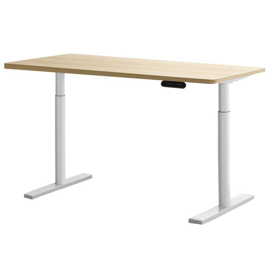 Standing Desk Motorised Electric Dual Motor 120CM White Oak