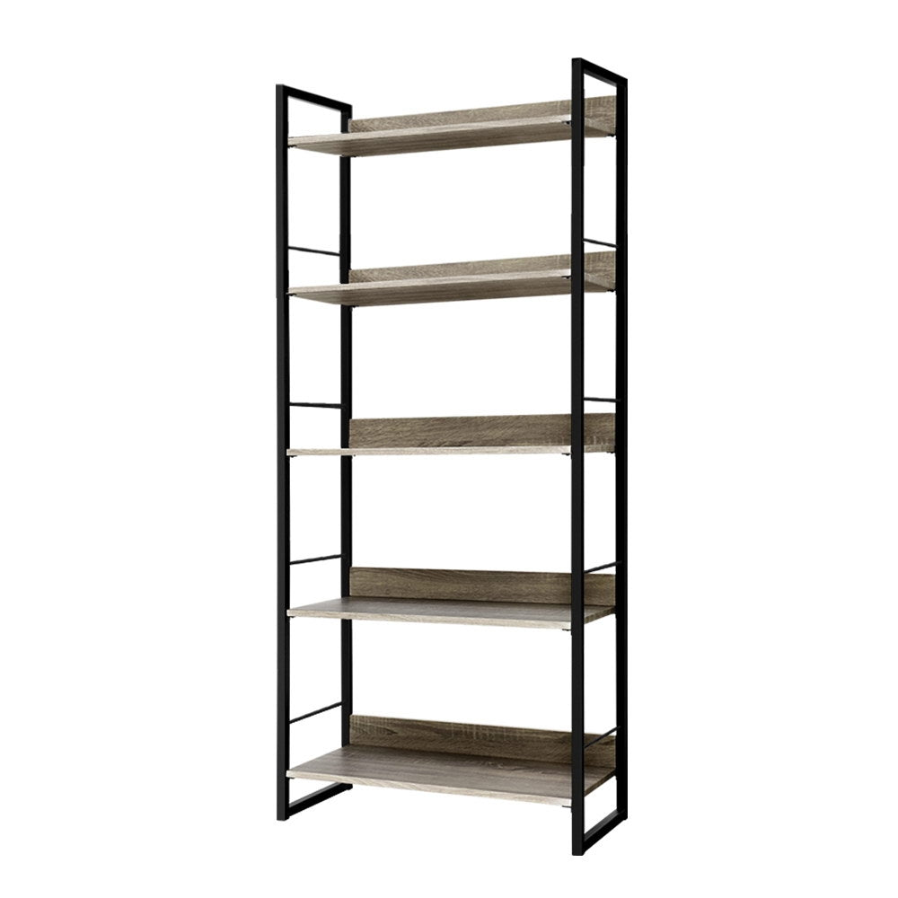 Bookshelf 5 Tiers - NOE Black and Oak