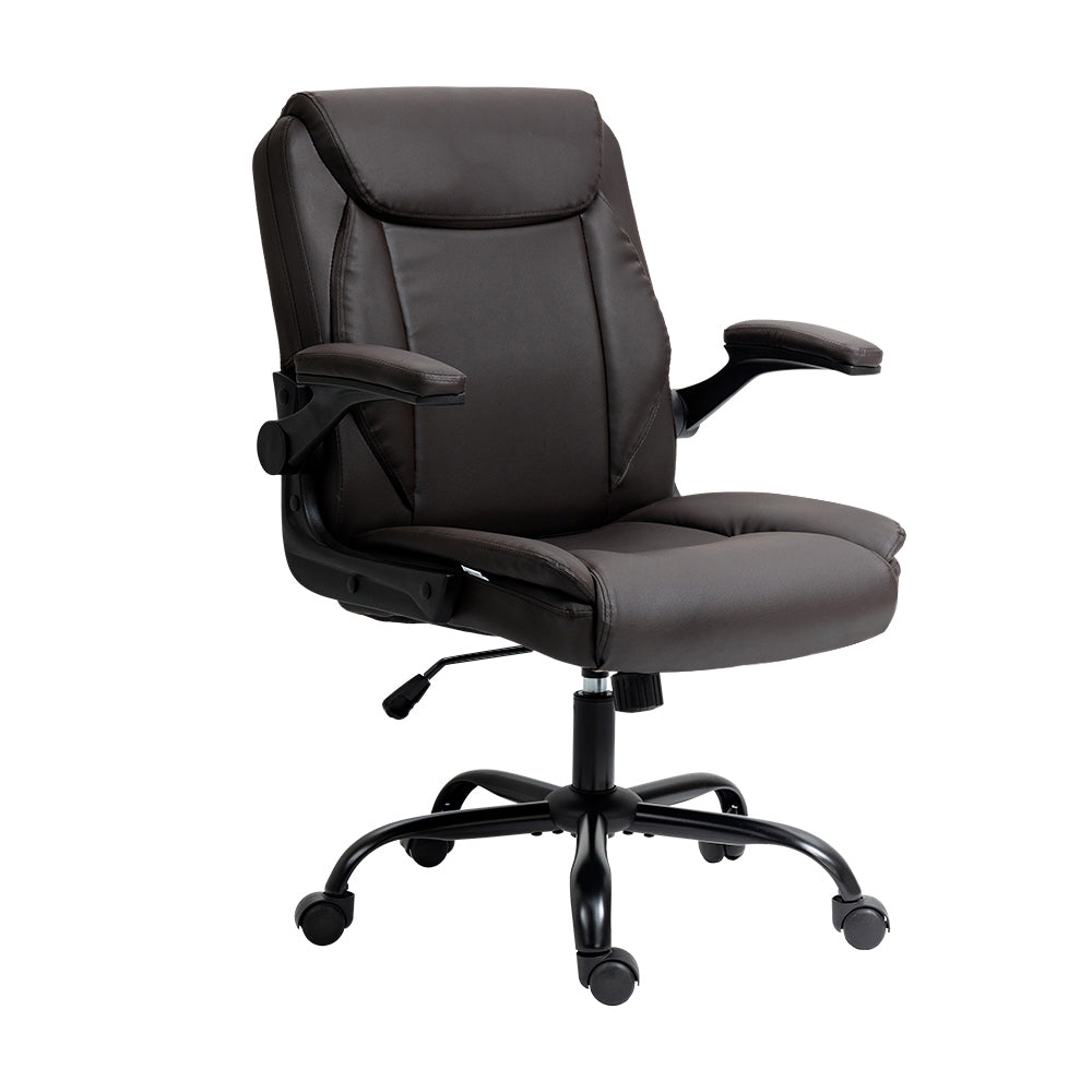 Executive Office Chair Mid Back Brown