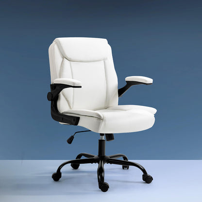 Executive Office Chair Mid Back White