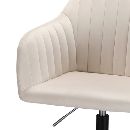 Office Chair Velvet Seat Cream