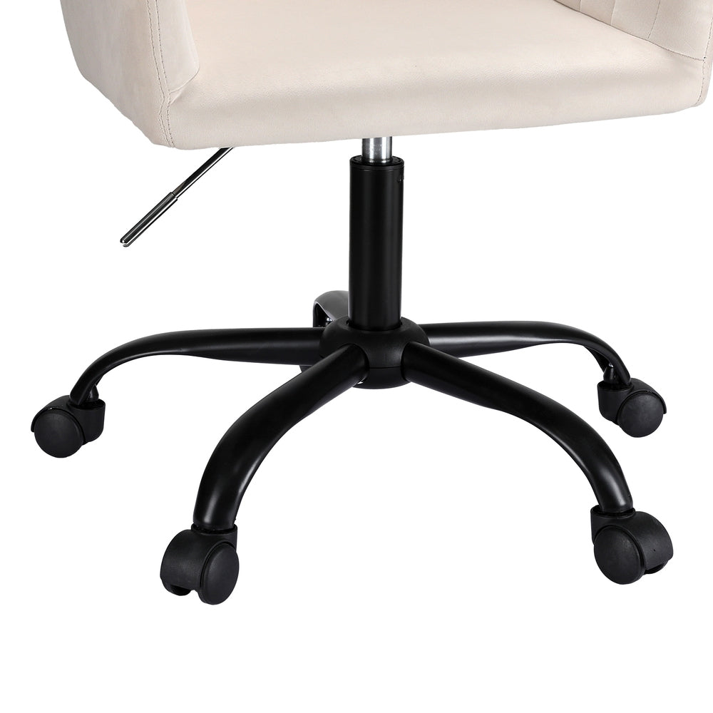 Office Chair Velvet Seat Cream