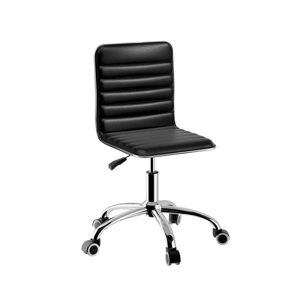 Office Chair Conference Chairs PU Leather Low Back Black