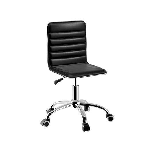 Office Chair Conference Chairs PU Leather Low Back Black