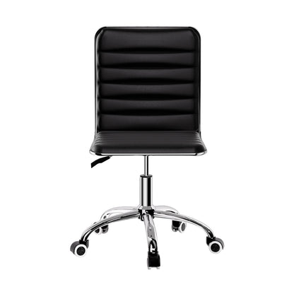 Office Chair Conference Chairs PU Leather Low Back Black