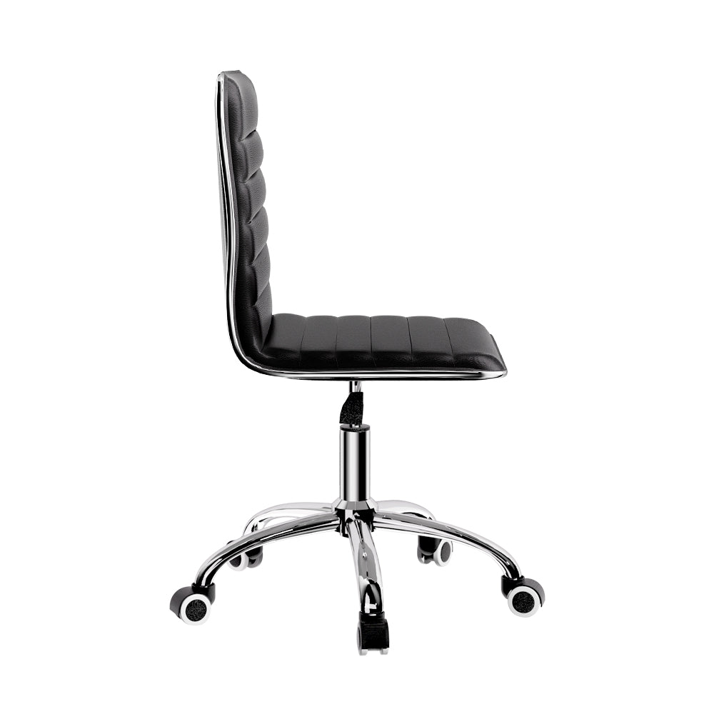 Office Chair Conference Chairs PU Leather Low Back Black