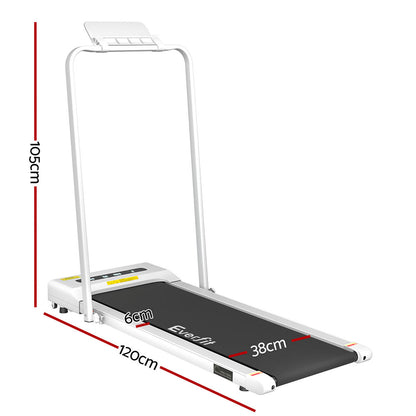 Treadmill Electric Walking Pad Under Desk Home Gym Fitness 380mm White