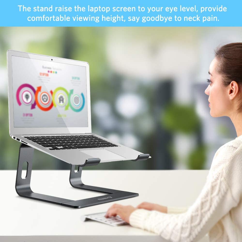 Adjustable Portable Aluminium Laptop Stand Ergonomic Tray Holder Cooling Riser